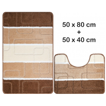 Kúpeľňový koberec 80x50 Piola červený AWD